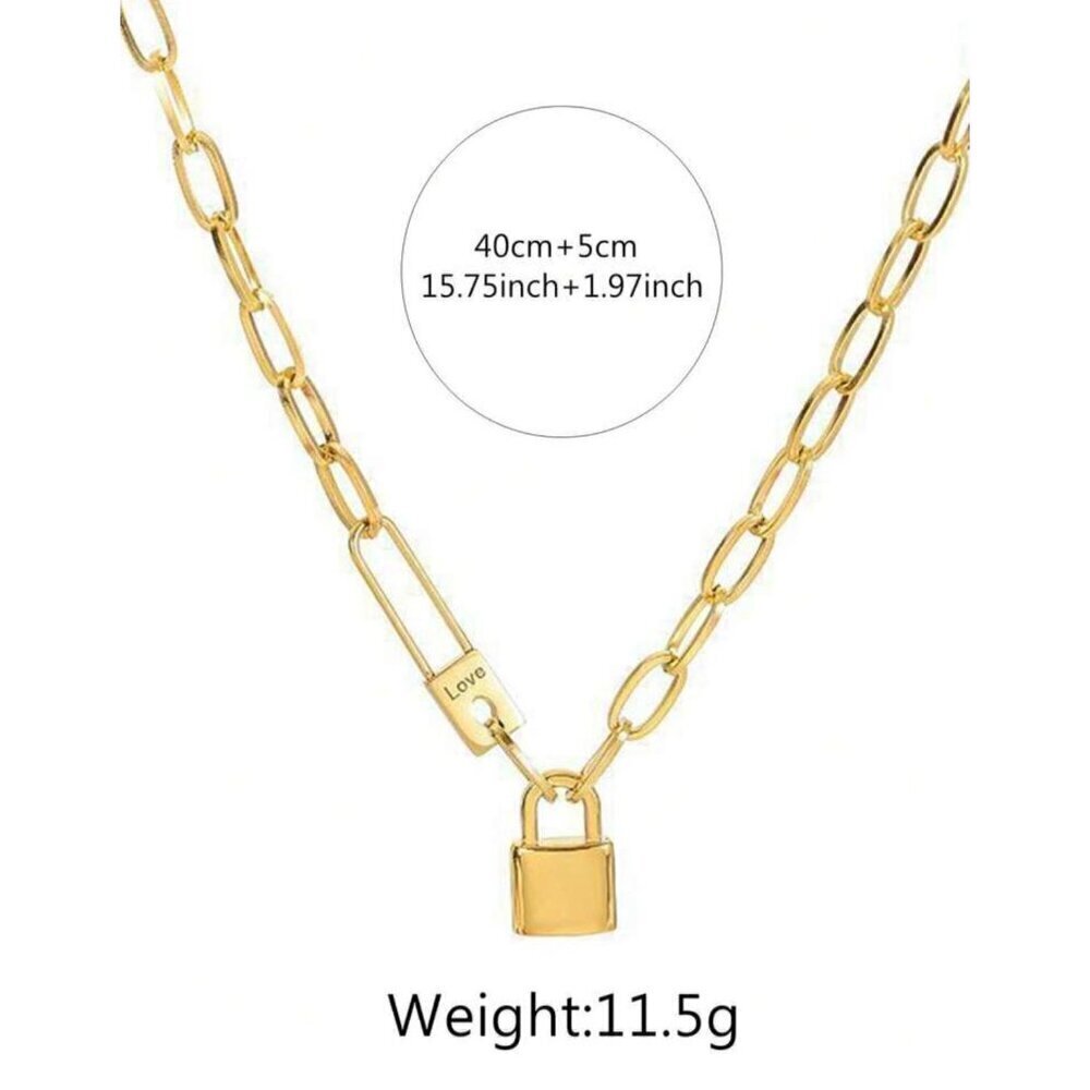18k Gold Plated Stainless Steel Pendant Necklace - Picture 3 of 3
